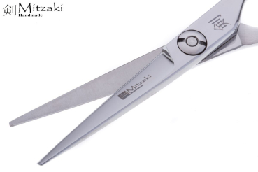 MITZAKI-Sysal , hochwertige Haarschneideschere in 5.0 Zoll, für Coiffeure die nur das perfekte aktzeptieren, guter Stahl zum kleinen Preis, DGT polish veredelt, optimale Sliceeigenschaft